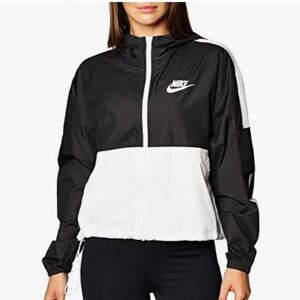 Nike Women's Black and White Bomber Jacket